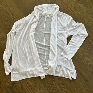 Velvet Soft White Cardigan Small